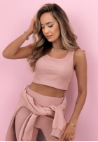 Souprava Mikina, Legíny, top 3in1 Look At Me pudrová růžová