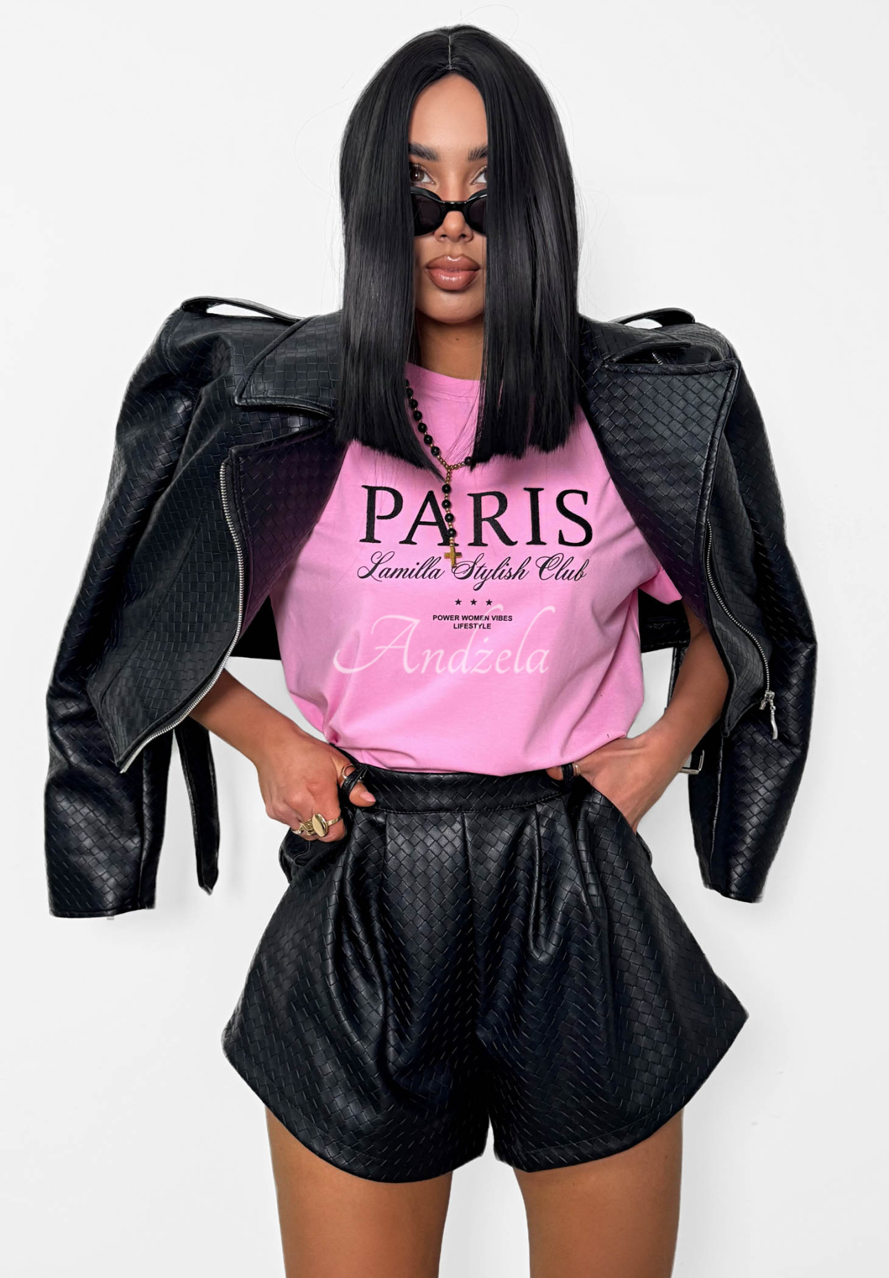 Viskózové tričko s potiskem La Milla Paris růžový