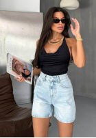 džínové  Kraťasy Valerias světle modré