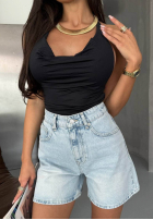 džínové  Kraťasy Valerias světle modré