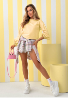 Mikina z bufiastymi rękawami Silent Power růžová