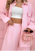 džínový  Souprava Košile i Kalhoty balloon Emmeline světle modrý