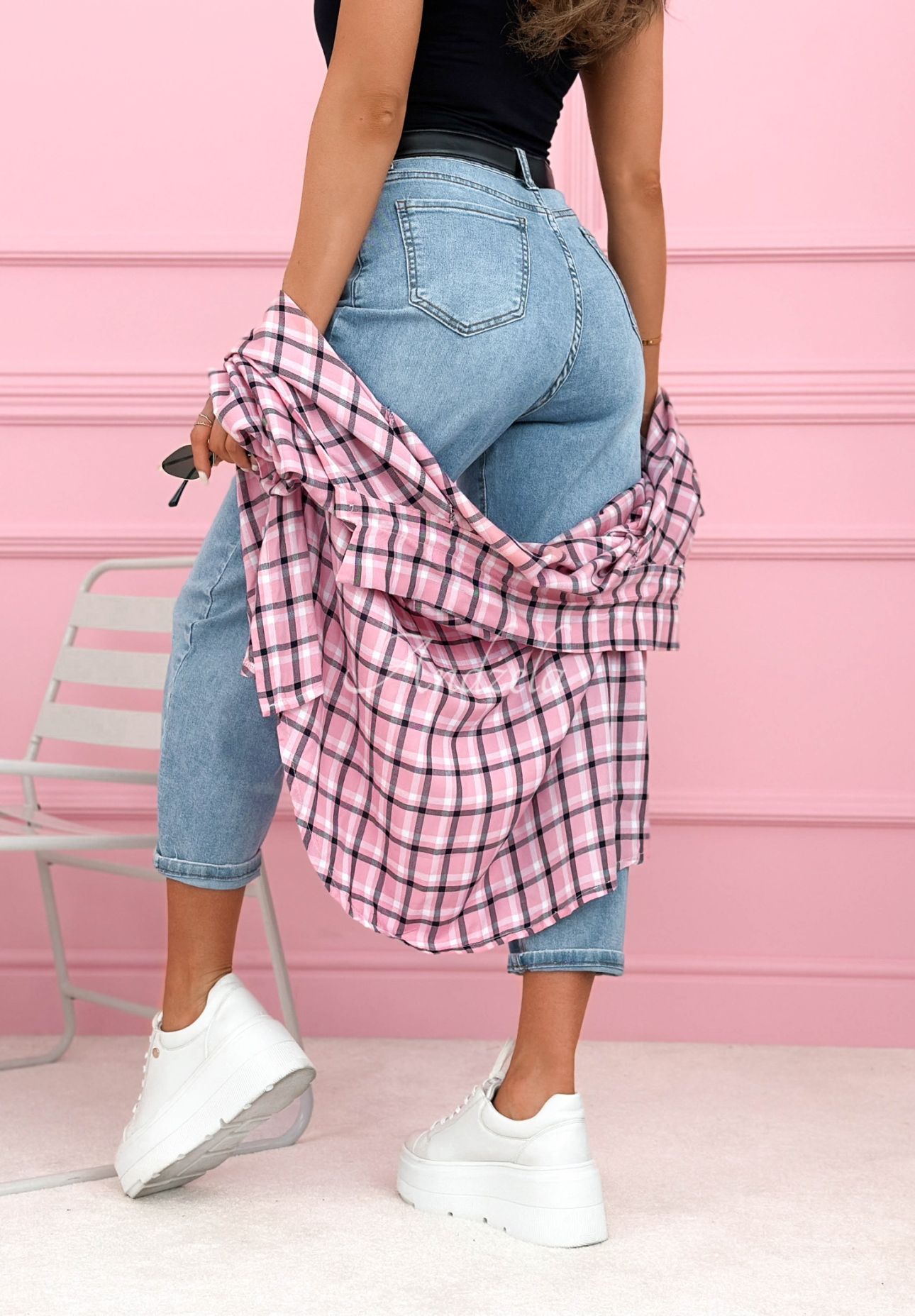 Džíny mom fit Don’t Move Now světle modré