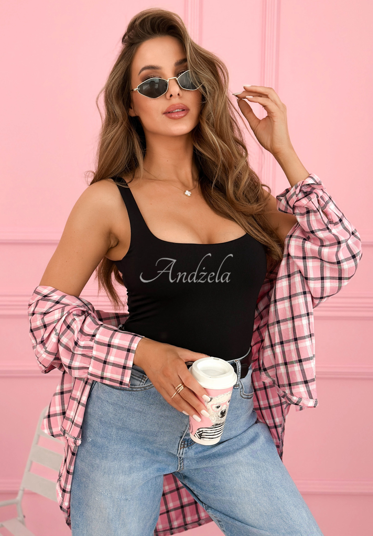 Top na ramínka Solaria Černé