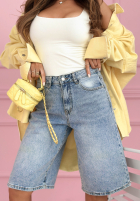 Krótkie džínové  spodenki z kryształkami Ottavia světle modré