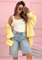 Krótkie džínové  spodenki z kryształkami Ottavia světle modré