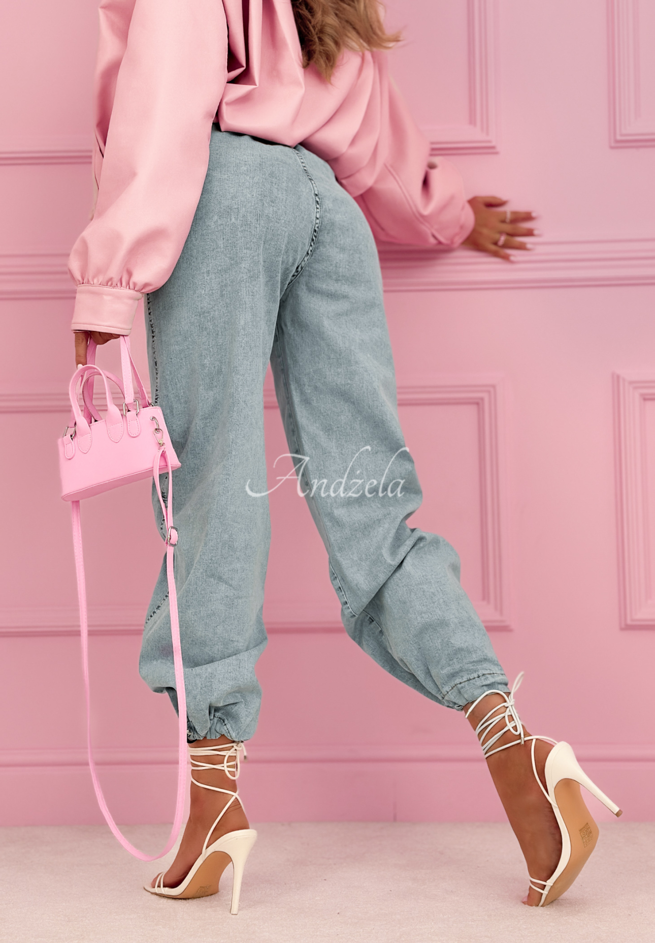 Džínové joggery Beatricia světle modré