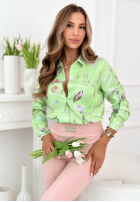 Wzorzysta Košile Soft Wings pistáciová