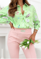 Wzorzysta Košile Soft Wings pistáciová