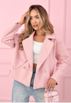 Zamszowa dwurzędowa Bunda Sylvie žlutá