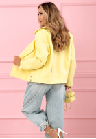 Zamszowa dwurzędowa Bunda Sylvie žlutá