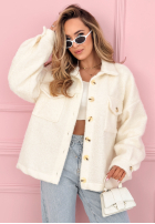 Krátká Bunda sherpa kożuszek Anyana blankytná