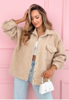 Krátká Bunda sherpa kożuszek Anyana blankytná