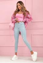 Kalhoty džínové  skinny Irene světle modré