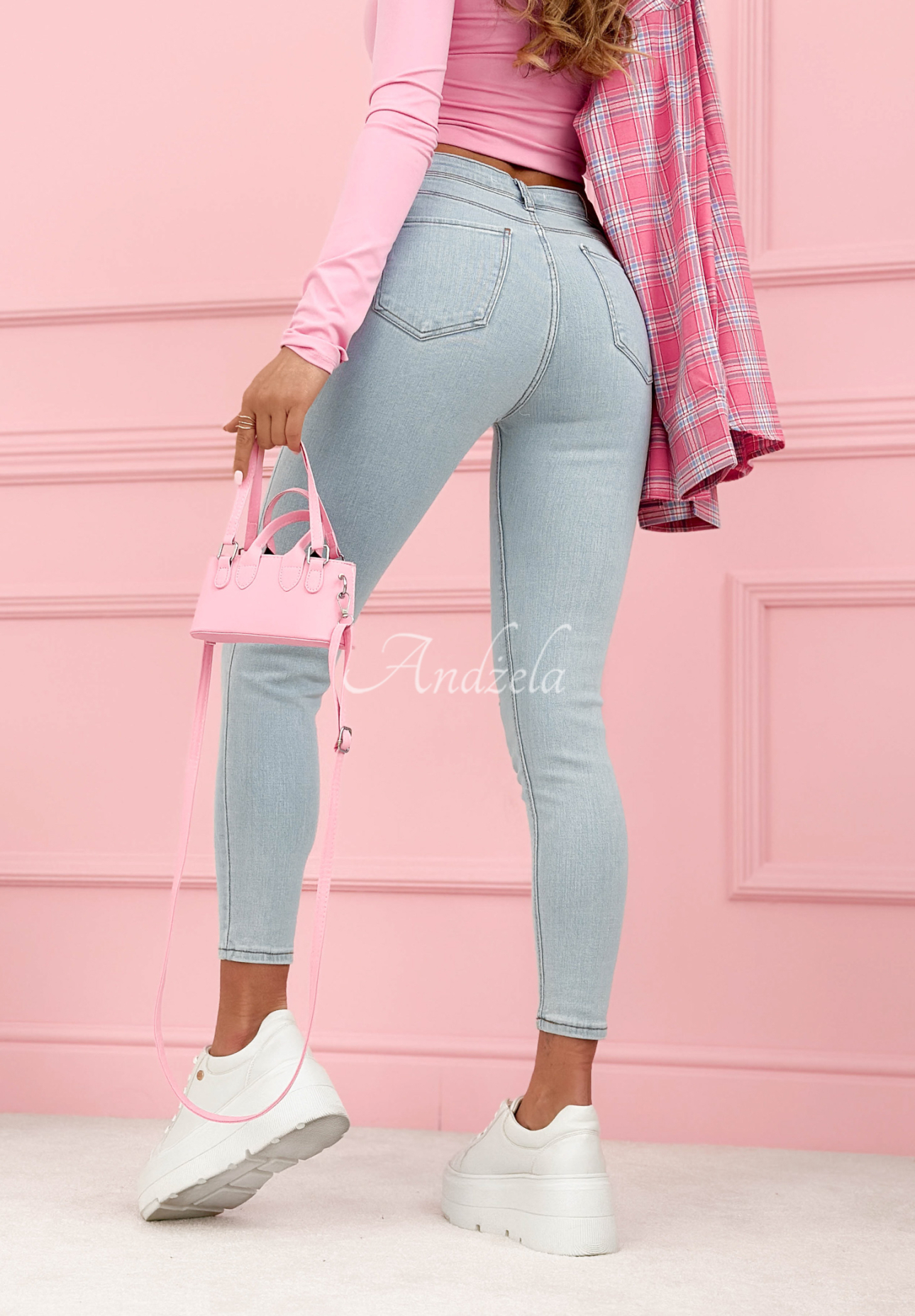 Světle modré skinny džíny Irene světle modré