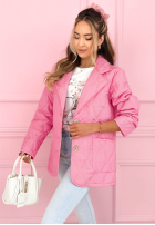 Prošívaná Bunda z kołnierzem i kieszeniami Oleander blankytná