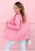 Prošívaná Bunda z kołnierzem i kieszeniami Oleander blankytná