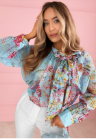 Kwiecista Halenka z wiązaniem Marielle blankytná