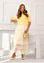 Lehký Svetr na krótki rękaw Better With You béžový