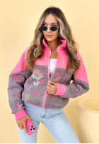 Mikina ze stójką vzorované Alice žlutá