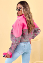 Mikina ze stójką vzorované Alice žlutá