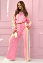 Tepláková souprava z nadrukiem Mikina i Kalhoty Feel Good růžový