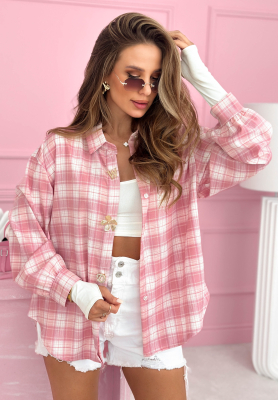 K&aacute;rovan&aacute; ko&scaron;ile s visk&oacute;zou Colors & Squares pudrov&aacute; růžov&aacute;