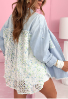 džínová Košile z koronką Lace On My Mind modrá