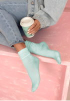 Dlouhé prążkowane skarpetki Always Me čokoládové