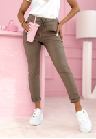 materiálové Kalhoty Archie béžové