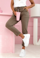 materiálové Kalhoty Archie béžové