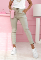 materiálové Kalhoty Archie béžové