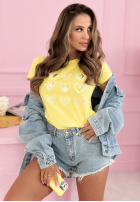 Tričko z serduszkami A Lot Of Hearts blankytný