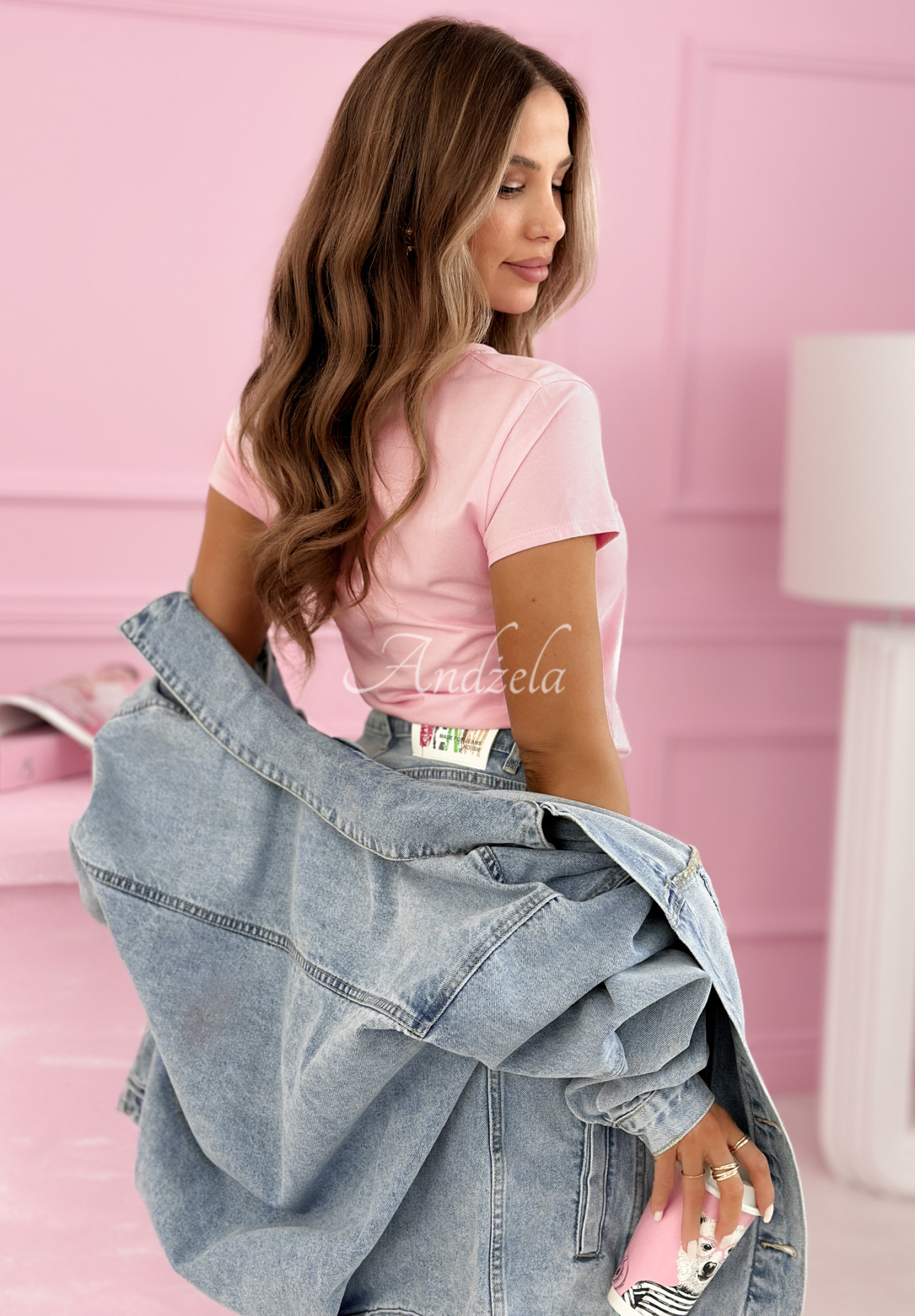 Bavlněné tričko se srdíčky A Lot Of Hearts růžový