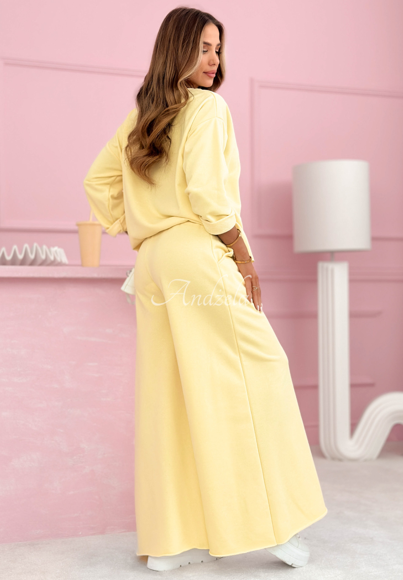 Bavlněná tepláková souprava Always On Time žlutá