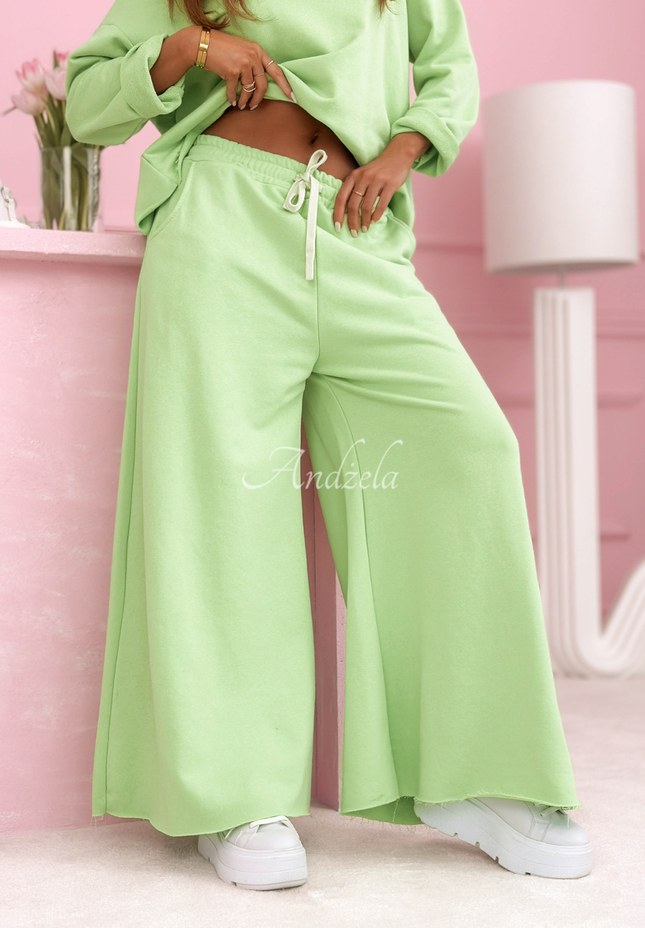 Bavlněná tepláková souprava Always On Time pistáciový