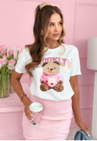 Tričko z nadrukiem Brooklyn Style Bílá