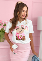 Tričko z nadrukiem Brooklyn Style Bílá