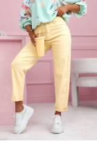 Kalhoty džínové  mom fit Bethany žluté