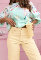 Kalhoty džínové  mom fit Bethany žluté