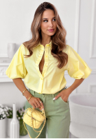 Košile z bufiastymi rękawami Jane pudrová růžová