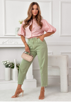 Košile z bufiastymi rękawami Jane pudrová růžová