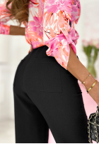 materiálové Kalhoty Laura černé