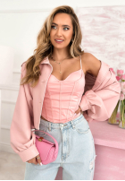 Gorsetowy top z dekoltem Mabel žlutá