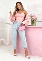 Gorsetowy top z dekoltem Mabel žlutá