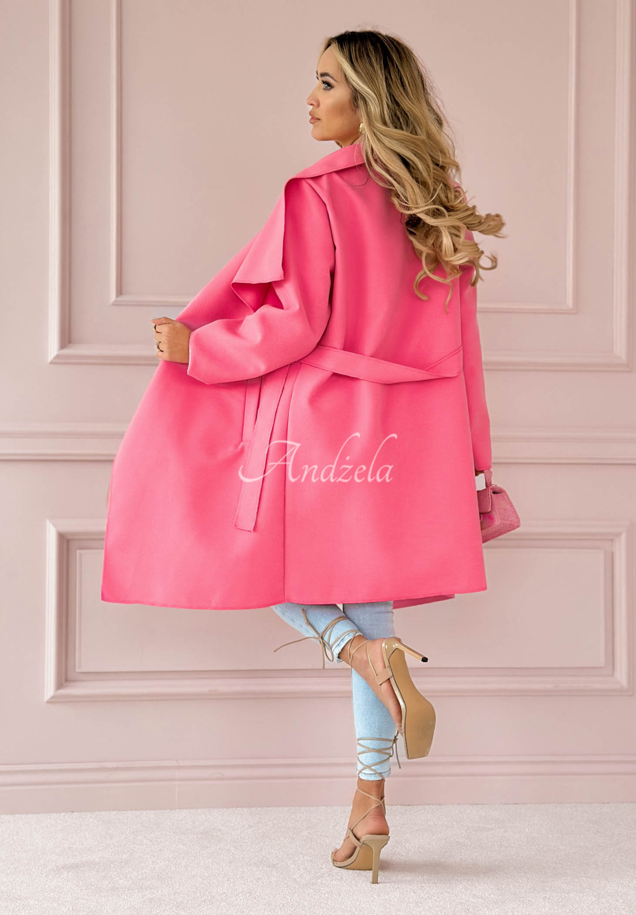 Kabát Not By Chance růžový