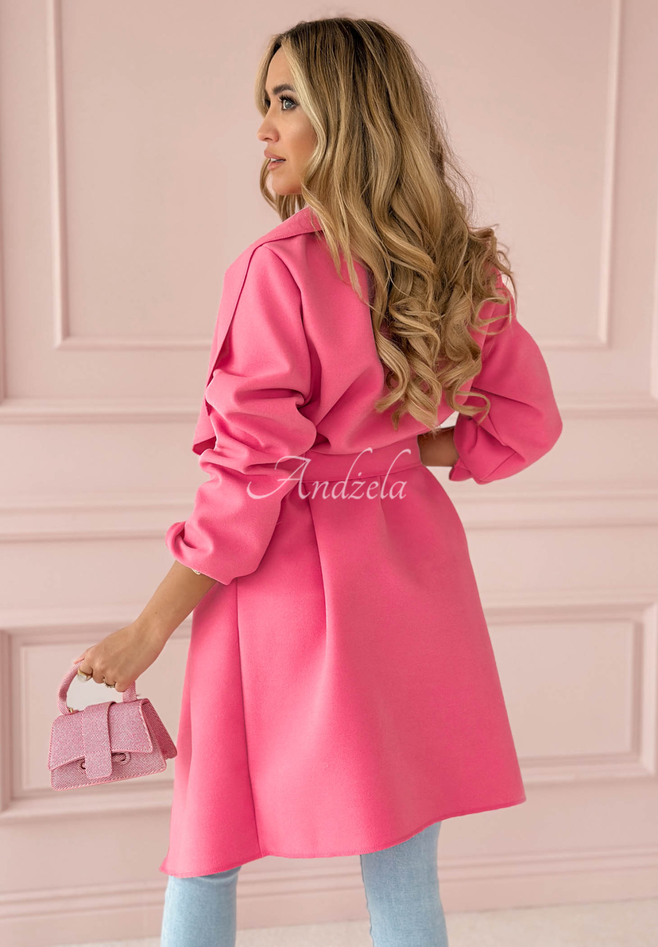 Kabát Not By Chance růžový