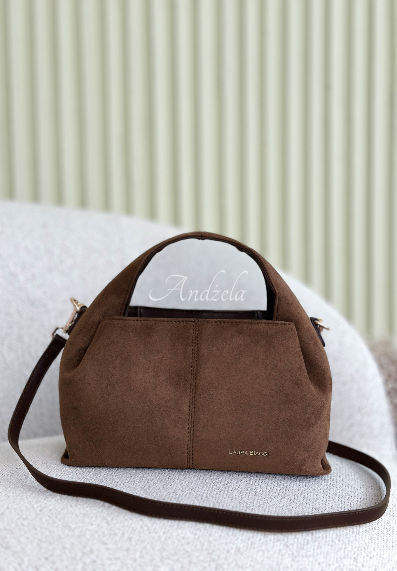 Semišová kabelka Annabelle Mokka