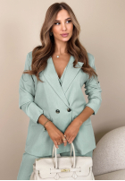 Elegancka Sako z kołnierzem Cordelia růžová