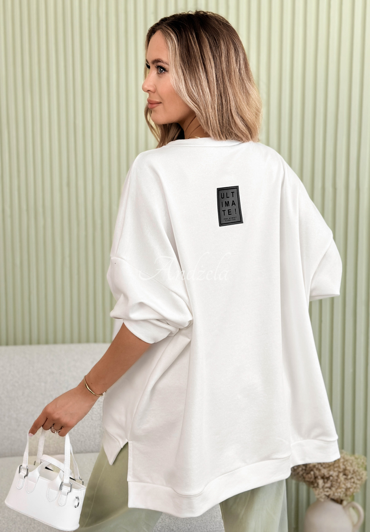 Mikina oversize Active Queens ecru